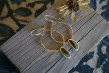 Load image into Gallery viewer, Venus Earrings- Green Turquoise + 14k Goldfill
