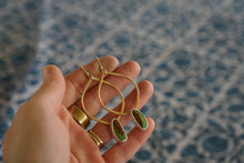 Load image into Gallery viewer, Venus Earrings- Green Turquoise + 14k Goldfill
