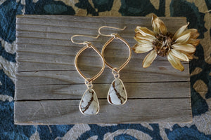 Venus Earrings- Wild Horse Magnesite + 14k Goldfill