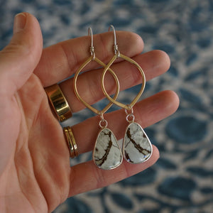 Venus Earrings- Wild Horse Magnesite + 14k Goldfill