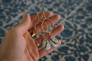 Venus Earrings- Wild Horse Magnesite + 14k Goldfill