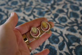 Frill Post Earrings- Mother of Pearl