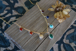 Rainbow Necklace- 7 Stones