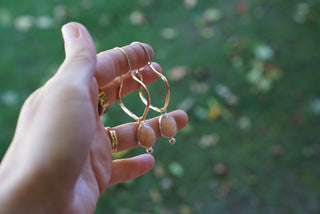 Rhode Hook Hoops- Pink Opal + 14k Goldfill