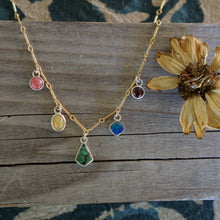 Load image into Gallery viewer, Rainbow Necklace- 5 Stones
