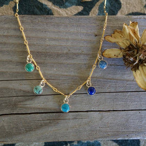 Ombre Necklace- 5 Stones