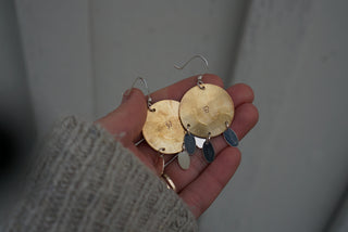 Sunrise Earrings II- Green Turquoise