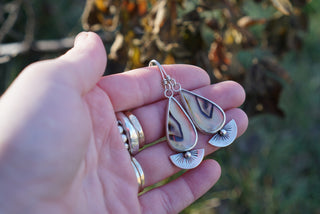 Morning Light Earrings- Montana Agate