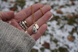 Sad Girl Necklace- Olive Montana Sapphire