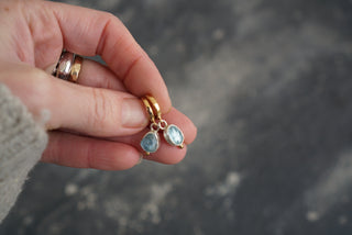 Little Minis Huggie Hoops- Aquamarine