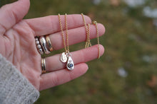 Load image into Gallery viewer, Sad Girl Necklace- Dark Blue Montana Sapphire
