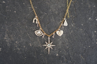 Inner Knowing Charm Necklace- Reclaimed Silver and Gold