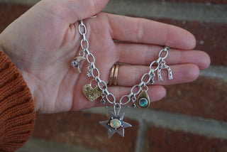Customized Inner Knowing Charm Necklace- Reclaimed Silver and Brass