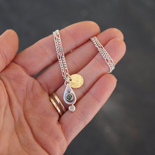 Sad Girl Necklace- Teal Montana Sapphire