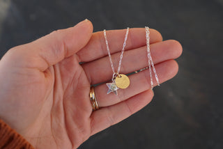 Little Star Necklace- Montana Sapphire