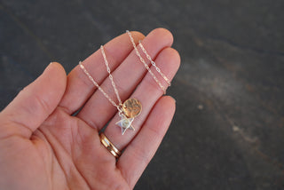 Little Star Necklace- Montana Sapphire
