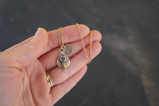 Sad Girl Necklace- Double Montana Sapphire