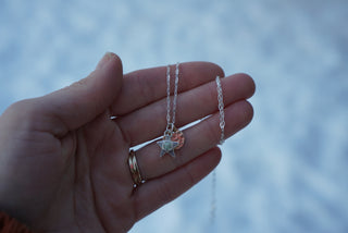 Little Star Necklace- Montana Sapphire