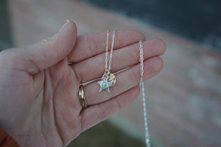Little Star Necklace- Montana Sapphire
