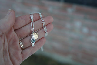 Sad Girl Necklace- Teal Montana Sapphire