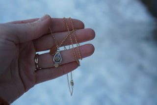 Sad Girl Necklace- Olive Montana Sapphire
