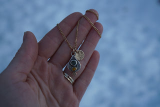 Sad Girl Necklace- Double Montana Sapphire