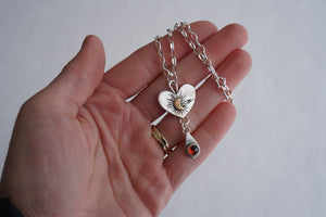 Bleeding Heart Necklace- Idaho Garnet