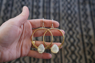 Mermaid Hoops- Mother of Pearl