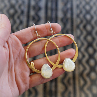 Mermaid Hoops- Mother of Pearl