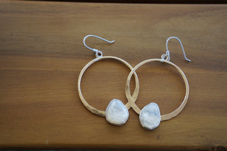 Mermaid Hoops- Mother of Pearl