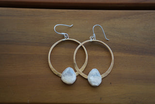 Mermaid Hoops- Mother of Pearl