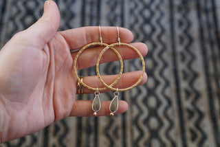 Sage Hoops- Dendritic Agate