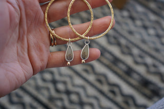 Sage Hoops- Dendritic Agate