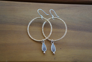 Sage Hoops- Dendritic Agate
