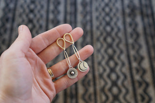 Sun + Moon Post Earrings