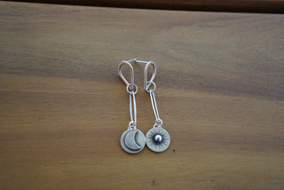 Sun + Moon Post Earrings