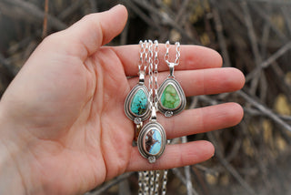 Floret Necklace- Lavender Turquoise