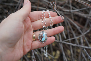 Floret Necklace- Lavender Turquoise