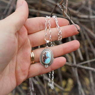Floret Necklace- Lavender Turquoise
