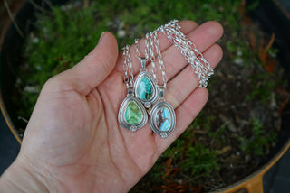 Floret Necklace- Lavender Turquoise