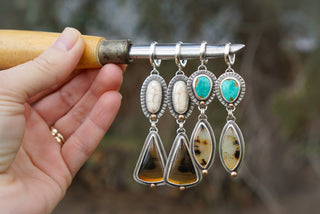 Yellowstone Earrings- MT Agate + Turquoise