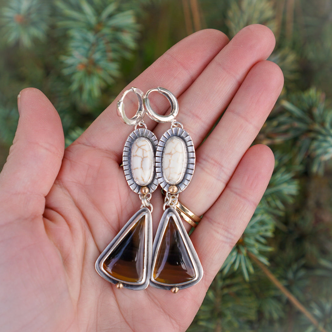 Yellowstone Earrings- MT Agate + Magnesite