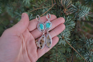 Yellowstone Earrings- MT Agate + Turquoise