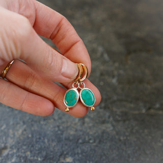 Little Minis Huggie Hoops- Turquoise