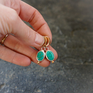 Little Minis Huggie Hoops- Turquoise