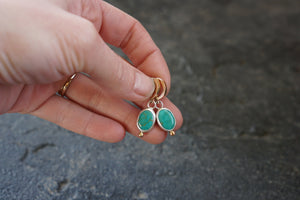 Little Minis Huggie Hoops- Turquoise