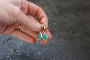 Little Minis Huggie Hoops- Turquoise