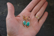 Load image into Gallery viewer, Little Minis Huggie Hoops- Turquoise
