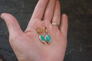 Little Minis Huggie Hoops- Turquoise