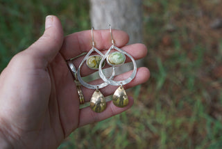 Two Tear Earrings- Variscite